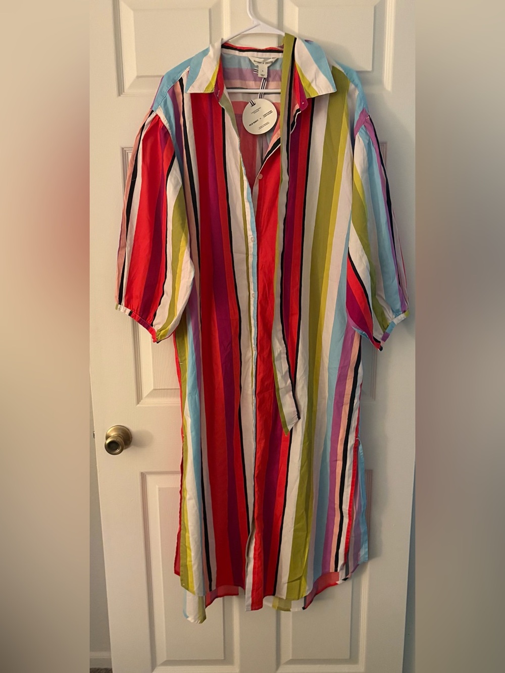 Christopher John Roger’s x Old Navy Striped Multicolor Shirt Dress L - Picture 5 of 5
